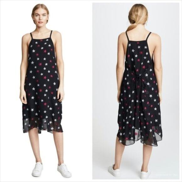 Rag & Bone Sonny Star Flowy Spaghetti Strap Midi Dress - Picture 2 of 11